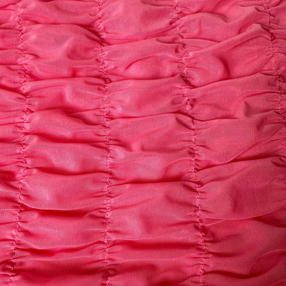 Top shop Ruched Mesh Tank Top in Pink NWT - Picture 9 of 10